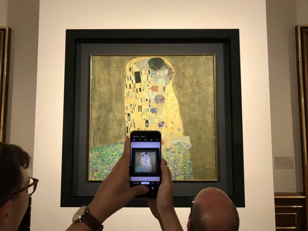 Kuss, Gustav Klimt, Belvedere, Wien, Österreich