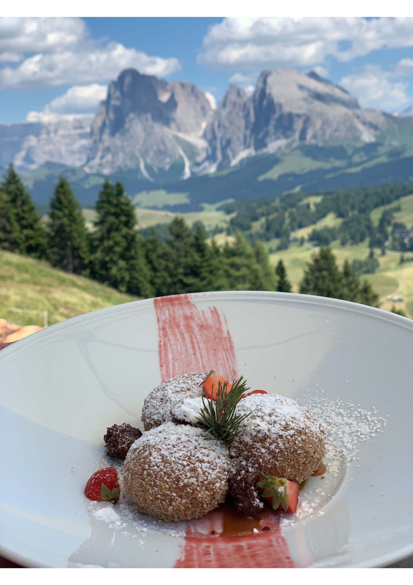Tschötsch Alm Nougat Knödel