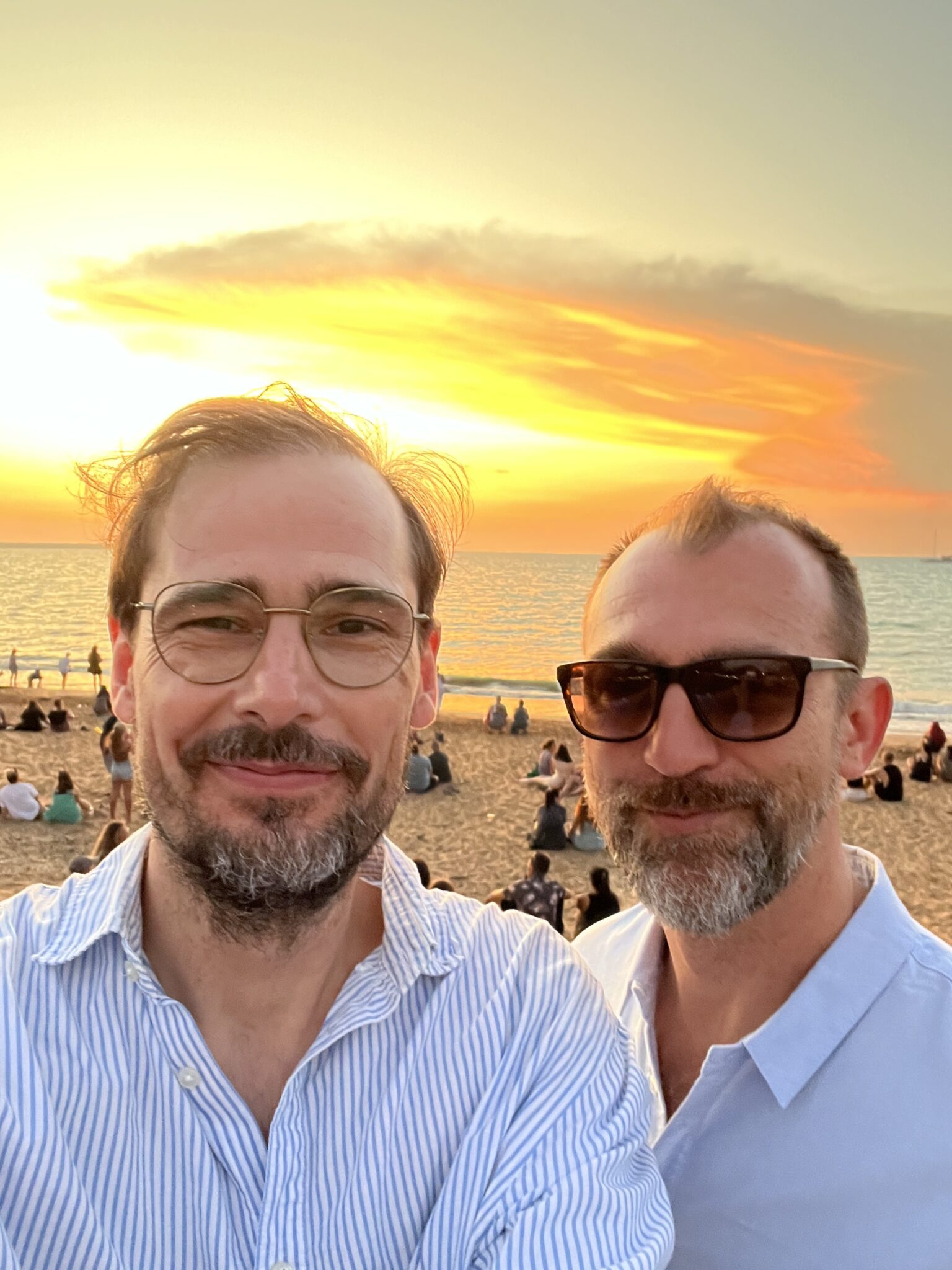 Jochen und Michael in Darwin am Strand