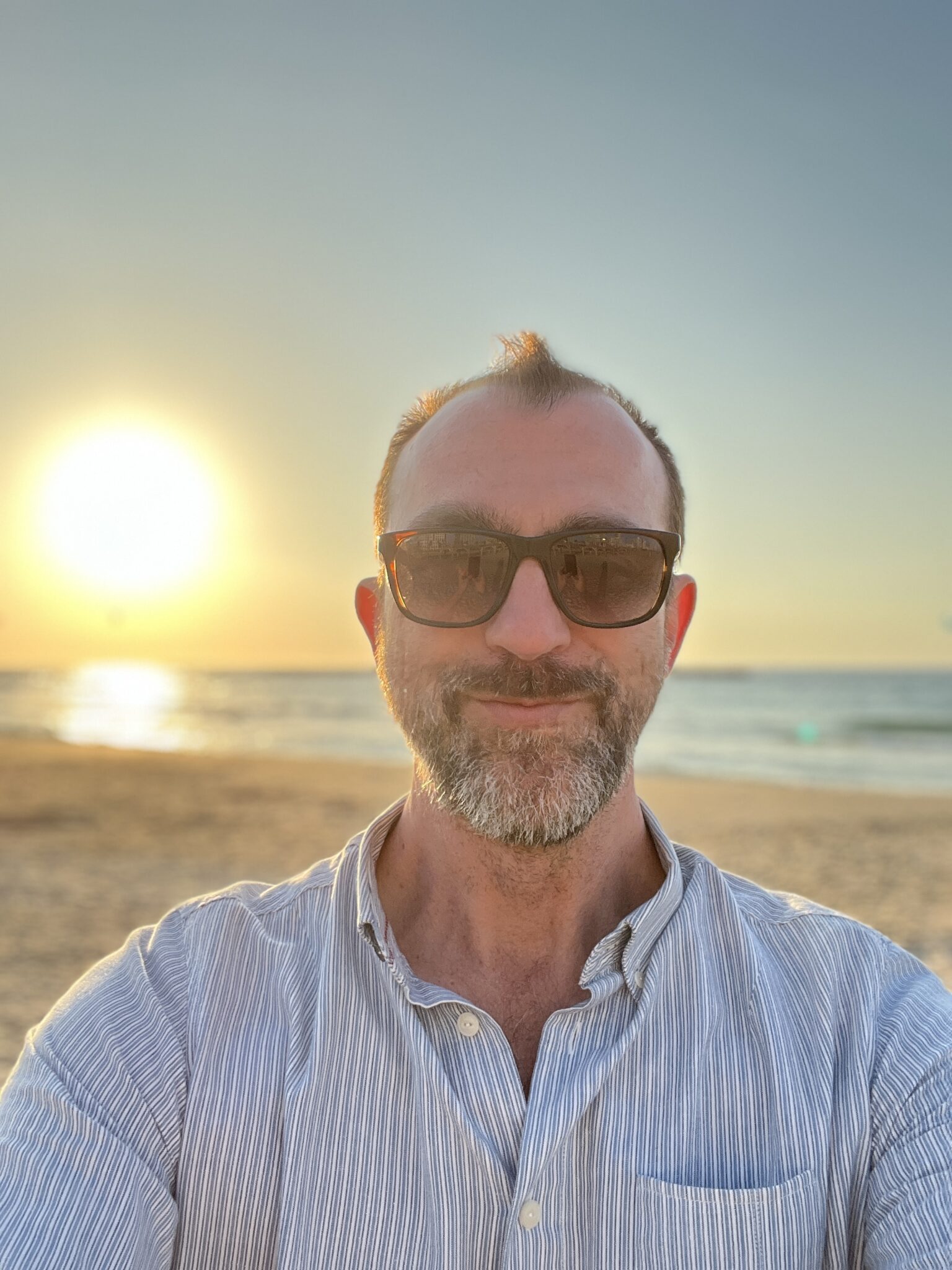 Michael am Frishman Beach in Tel Aviv
