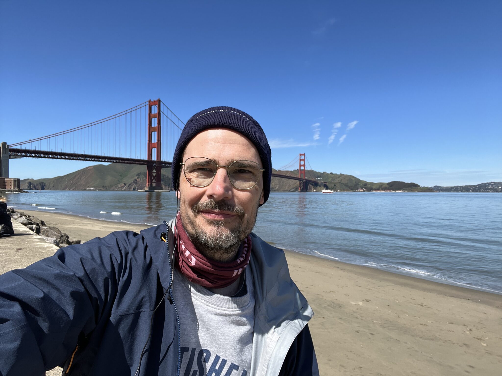 Jochen vor der Golden Gate Bridge